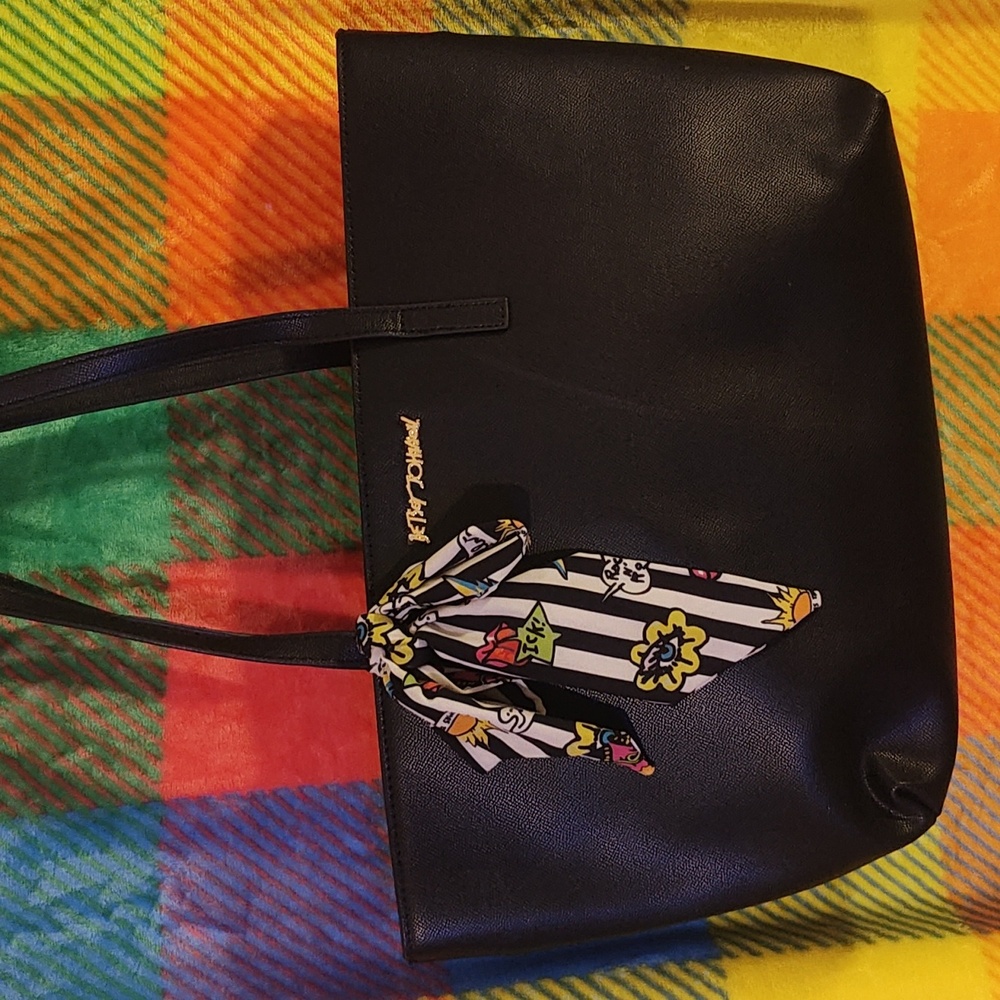 Betsey Johnson Tote Bag with Bow Detail